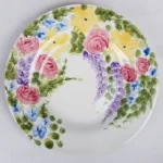 Tabletops Unlimited VALENTINO Dinner Plate Hand Painted Floral