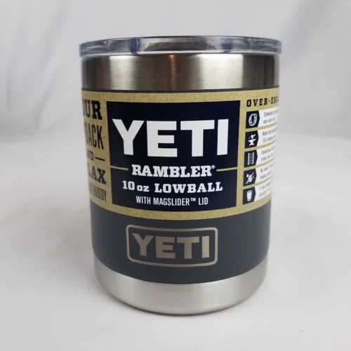YETI RAMBLER LOWBALL 10oz Cup with MAGSLIDER Lid Charcoal NEW