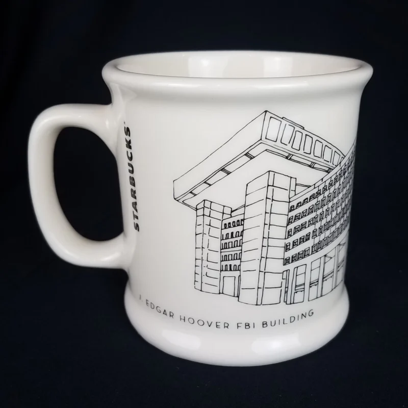 Starbucks Coffe 2015 J EDGAR HOOVER Building Mug 14 oz RARE HTF
