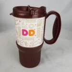Dunkin Mister Donuts WHIRLEY Coffee Travel Mug Double D 24oz Vintage