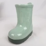 Target Bullseye Playground BOOT VASE Green Ceramic