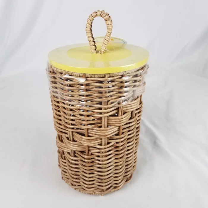 Wicker Storage Canister/Basket with Lid Target Bullseye Playground 2023 Yellow