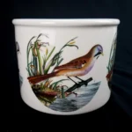 Portmeirion BIRDS OF BRITAIN 5" Round Drum Bowl BEARDED (Reedling) TIT