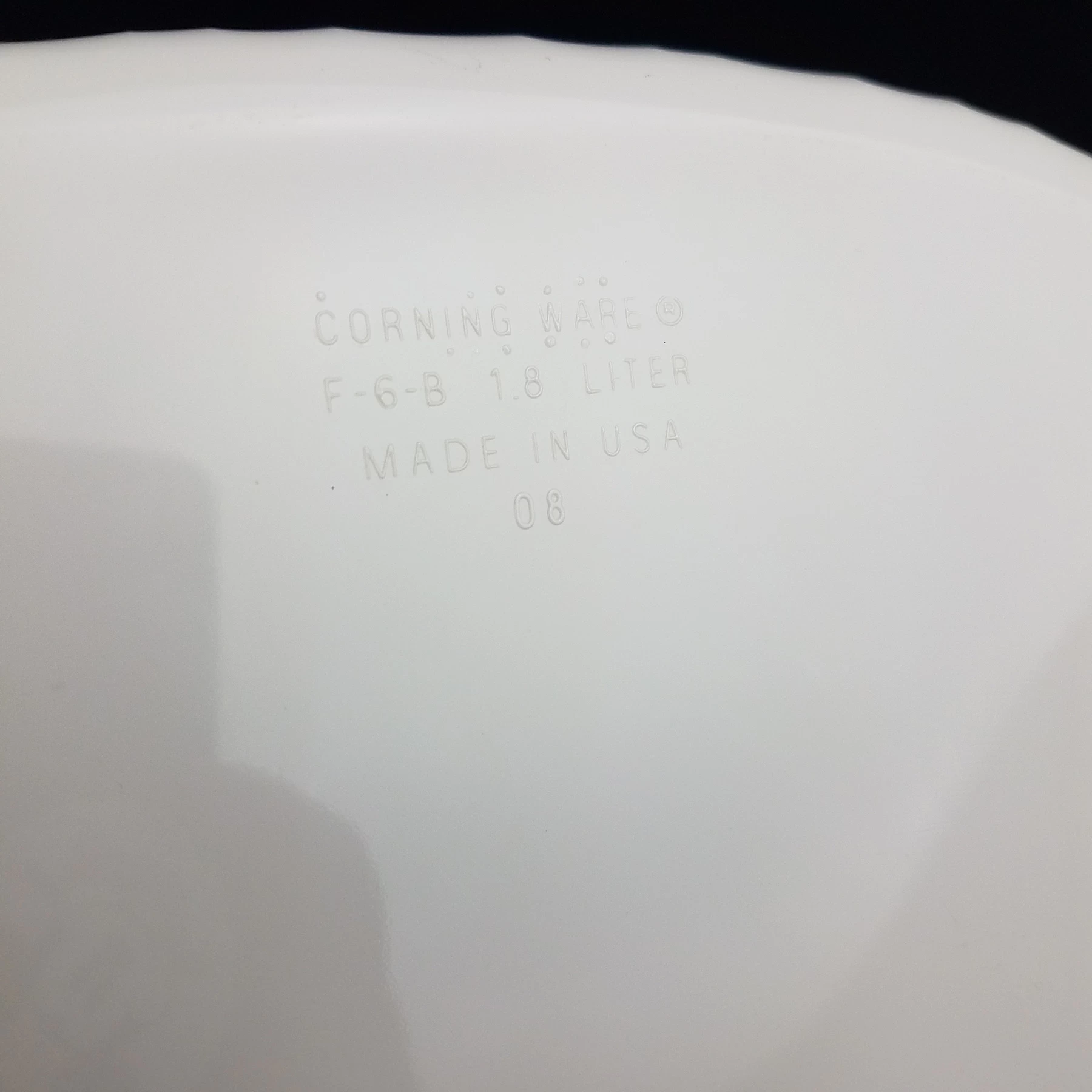 CorningWare F-6-B French White Oval Divided Casserole Dish NO LID - Image 3